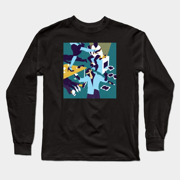 Office party Long Sleeve T-Shirt by Neil Webb | Illustrator